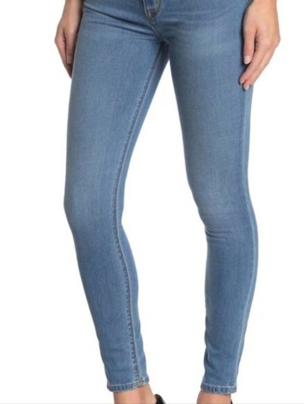 Hudson Natalie Mid-Rise Super Skinny Jeans - Medium Wash - Size 28